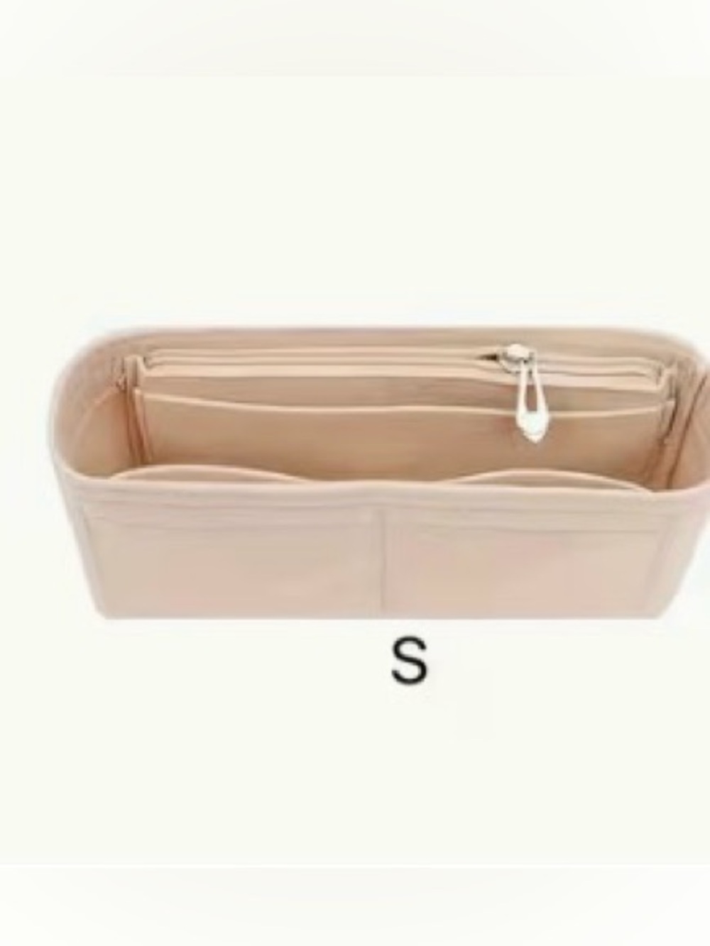 Structured Small Beige Handbag Organizer Insert